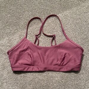 ALO Yoga Mauve/Pink Strappy Sports Bra